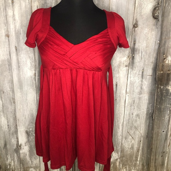 Energie Tops - Red babydoll shirt